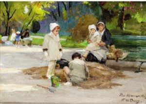 Parc Monceau, Paris by Paul Michel Dupuy