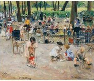 Le Parc Monceau A Paris by Paul Michel Dupuy