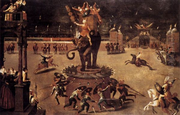 Merry-go-round with Elephant - view 1
