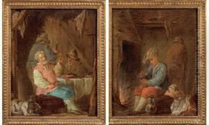 Scene D'auberge by Louis Jean-Jacques Durameau
