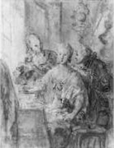 La Lecon De Musique by Louis Jean-Jacques Durameau