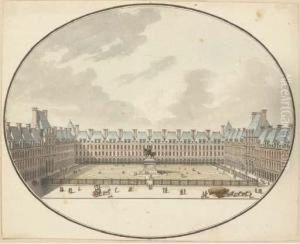 La Place Des Vosges by Jean Nicolas Louis Durand