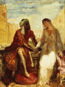 Othello and Desdemona in Venice, 1850 by Theodore Chasseriau