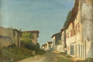 Strassenzug In Der Morgensonne. by Simon Durand