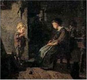 Enfants Et Fillette A La Pelote