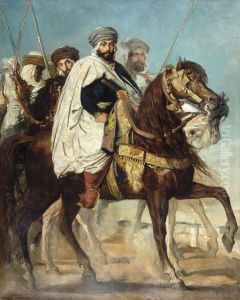 Ali Ben Ahmed, the Last Caliph of Constantine, with his Entourage outside Constantine, 1845 by Theodore Chasseriau
