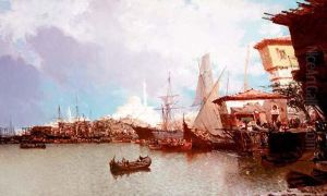 Vue De Constantinople by Jean Baptiste Henri Durand-Brager