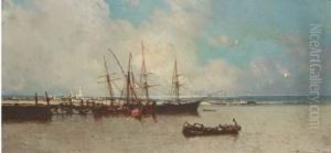 The Deserted Harbour by Jean Baptiste Henri Durand-Brager