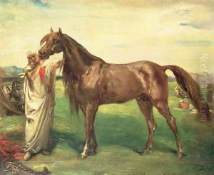 Hadji, an Arabian Stallion, 1853 by Theodore Chasseriau