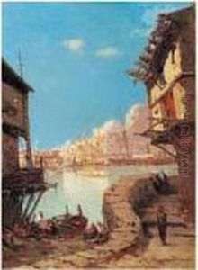 Vue De Constantinople by Jean Baptiste Henri Durand-Brager