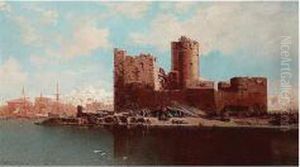 The Fort Of Trebizond On The Black Sea by Jean Baptiste Henri Durand-Brager