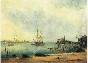 .bord De Mediterranee by Jean Baptiste Henri Durand-Brager