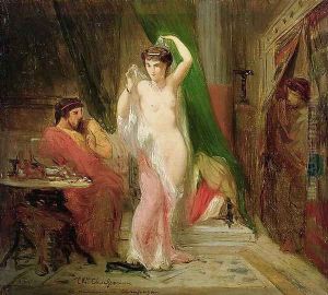 Candaule, King of Lydia, Showing the Beauty of his Queen to his Confidant Gyges, 1850 by Theodore Chasseriau