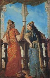 Jewish Women at the Balcony, Algiers, 1849 by Theodore Chasseriau