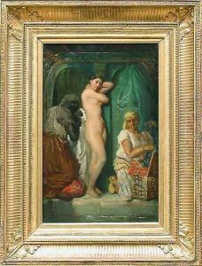 Un bain au sérail (A Bath in the Harem) by Theodore Chasseriau