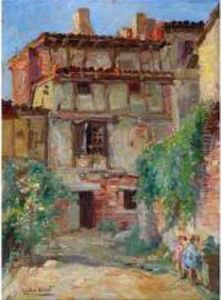 Enfants Jouant Pres De La Maison . Enfants Jouant Pres De La Maison .