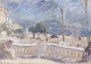 Promenade Des Anglais, Nice by Eugene Antoine Durenne