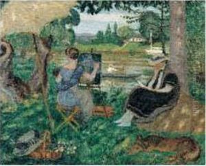 Le Peintre Sur Le Motif by Eugene Antoine Durenne