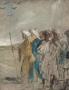 Group of Arabs or, Joseph Sold by his Brothers by Theodore Chasseriau