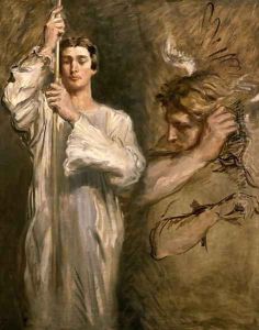 Young Man Holding a Cross by Theodore Chasseriau