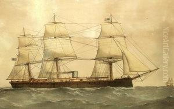 H.m. Sea-going Turret Ship, Monarch - view 1
