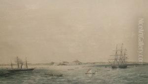 'view Of Cape Coast Castle And 
Town As Seen From The Anchorage, Including Manford Point East And The 
Regatta Tree, Salt-pond West, Nearly Miles In Extent', Publ Sept 13th 
1861 By Day &amp; Sons
