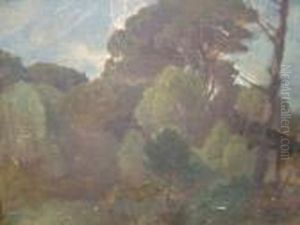 Wooded Landscape by Etienne Duval