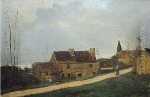"village Breton" by Leon Duval-Gozlan