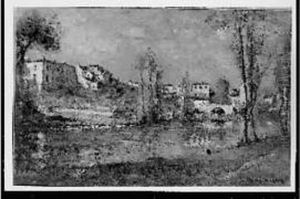 Duval Gozlan Bord De Riviere by Leon Duval-Gozlan