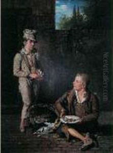 Le Repas Frugal, 1817 by Pierre Duval-Lecamus