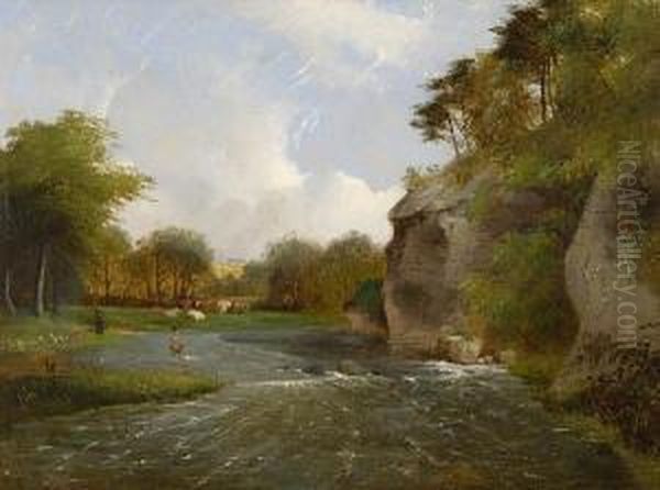 Fishermen Fly Fishing - view 1