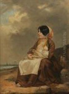 Mother With Babylooking To Sea