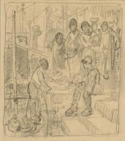 Figures In A Court Setting - view 1
