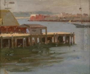 Fishing Pier - East Gloucester by Frank Duveneck