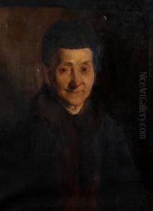 Portrait Of An Old Woman by Frank Duveneck