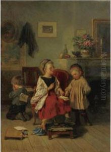 The Stern Teacher by Theophile-Emmanuel Duverger