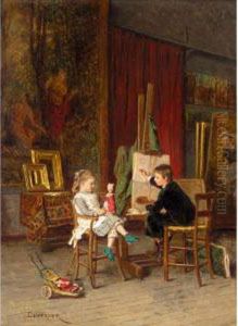 L'enfant Modele by Theophile-Emmanuel Duverger