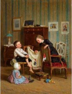 Jouer Avec Les Marionettes by Theophile-Emmanuel Duverger
