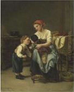 The Good-night Kiss by Theophile-Emmanuel Duverger
