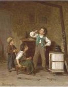 A First Smoke by Theophile-Emmanuel Duverger