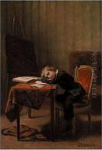 Ecolier Endormi by Theophile-Emmanuel Duverger