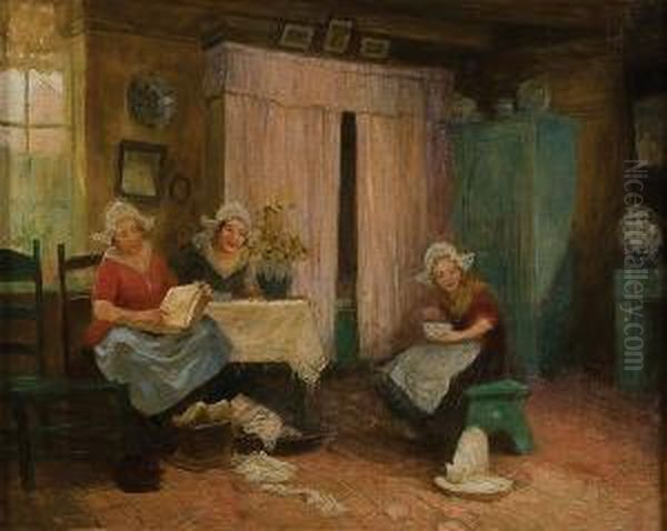 Interior Scene With Women Visiting - view 1