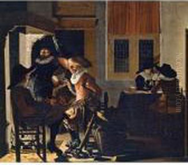 Soldiers In A Guardroom by Willem Cornelisz. Duyster