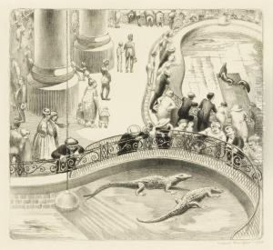 Aquarium (alligators) by Mabel Dwight