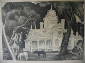 Old American Mansion by Mabel Dwight