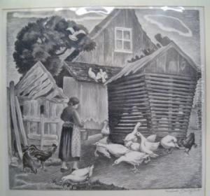 Farmyard by Mabel Dwight