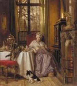 Fast Asleep by Josephus Laurentius Dyckmans