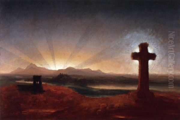 Cross at Sunset - view 1