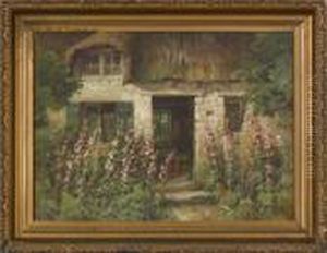 Cottage Scene by Hezekiah Anthony Dyer