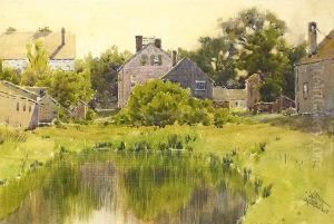 Nantucket Pondsurrounded By Houses